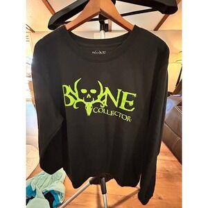 Bone Collector Skull Graphic Long Sleeve Sweatshirt Black Men's Size L